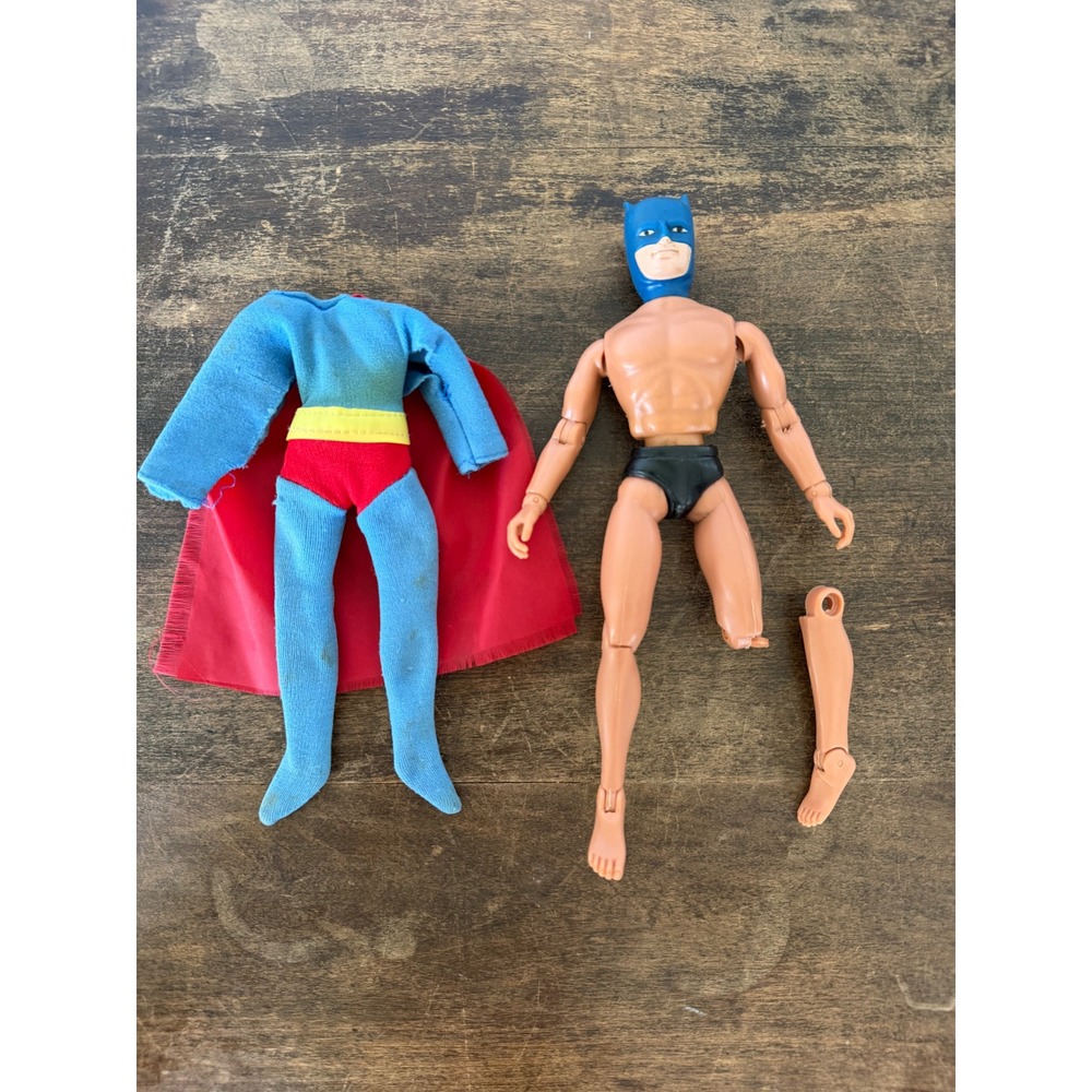 1972 Vintage Mego Corp Batman Action Figure Superman Original Outfit Loose 8"